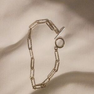 Dainty silver bracelet- marked 925~ Never worn